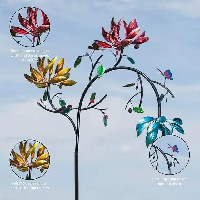 π₯ Today Only: 70% Offπ₯Beautiful Summer Multi Colored Flowers Wind Spinner