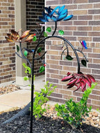 🔥 Today Only: 70% Off🔥Beautiful Summer Multi Colored Flowers Wind Spinner