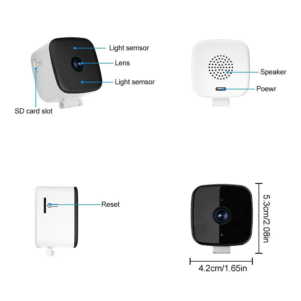 🔥 Crystal-clear 2K security camera 🎥 Color Night Vision-24/7 Recording & Smart Alerts