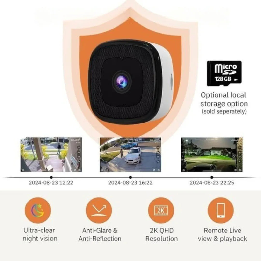 🔥 Crystal-clear 2K security camera 🎥 Color Night Vision-24/7 Recording & Smart Alerts