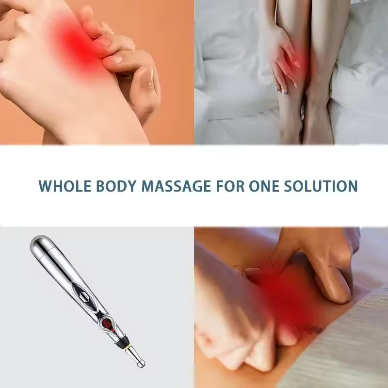 Electric Massage Pen – Adjustable Body & Hand Massager, Battery Powered