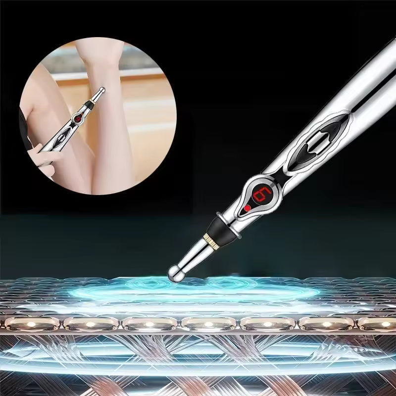 Electric Massage Pen – Adjustable Body & Hand Massager, Battery Powered