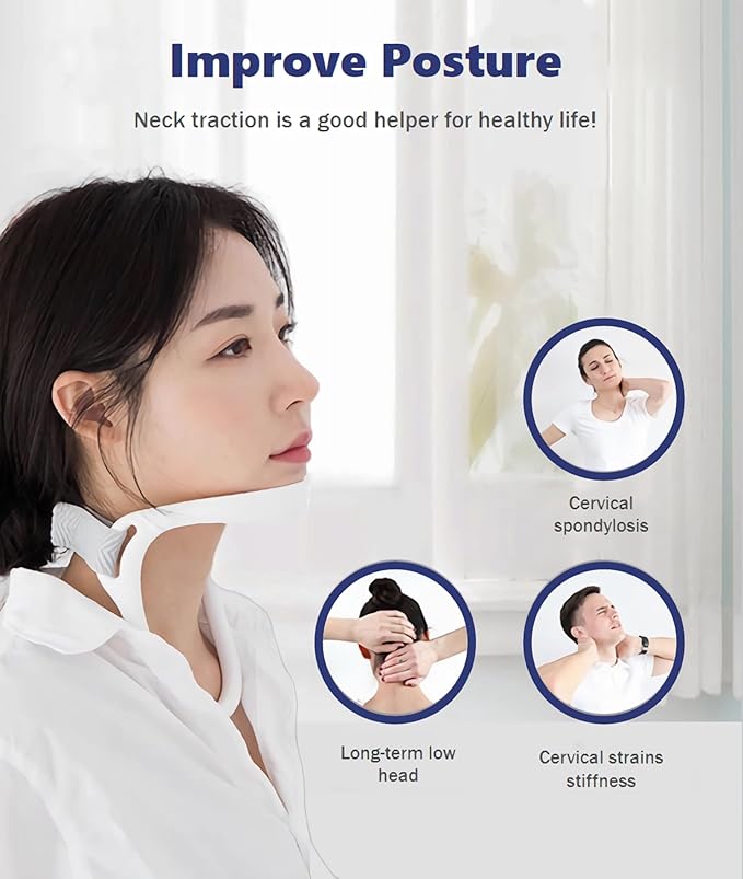 Cervical Neck Support Collar with Traction for Posture & Comfort