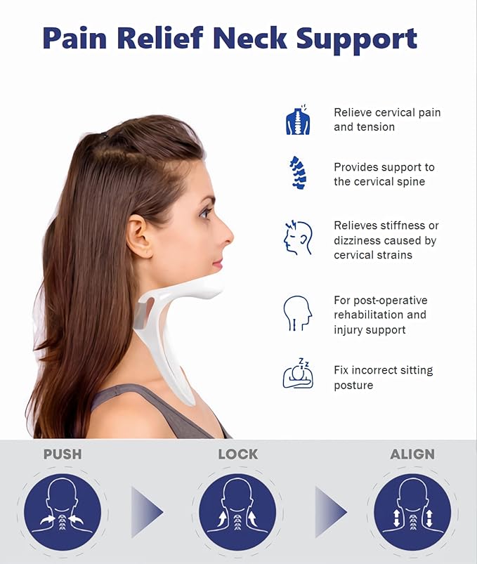 Cervical Neck Support Collar with Traction for Posture & Comfort