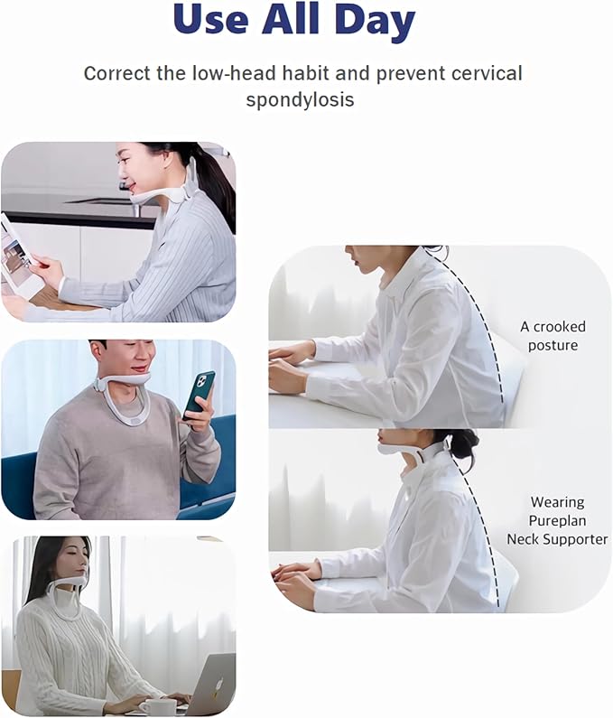 Cervical Neck Support Collar with Traction for Posture & Comfort